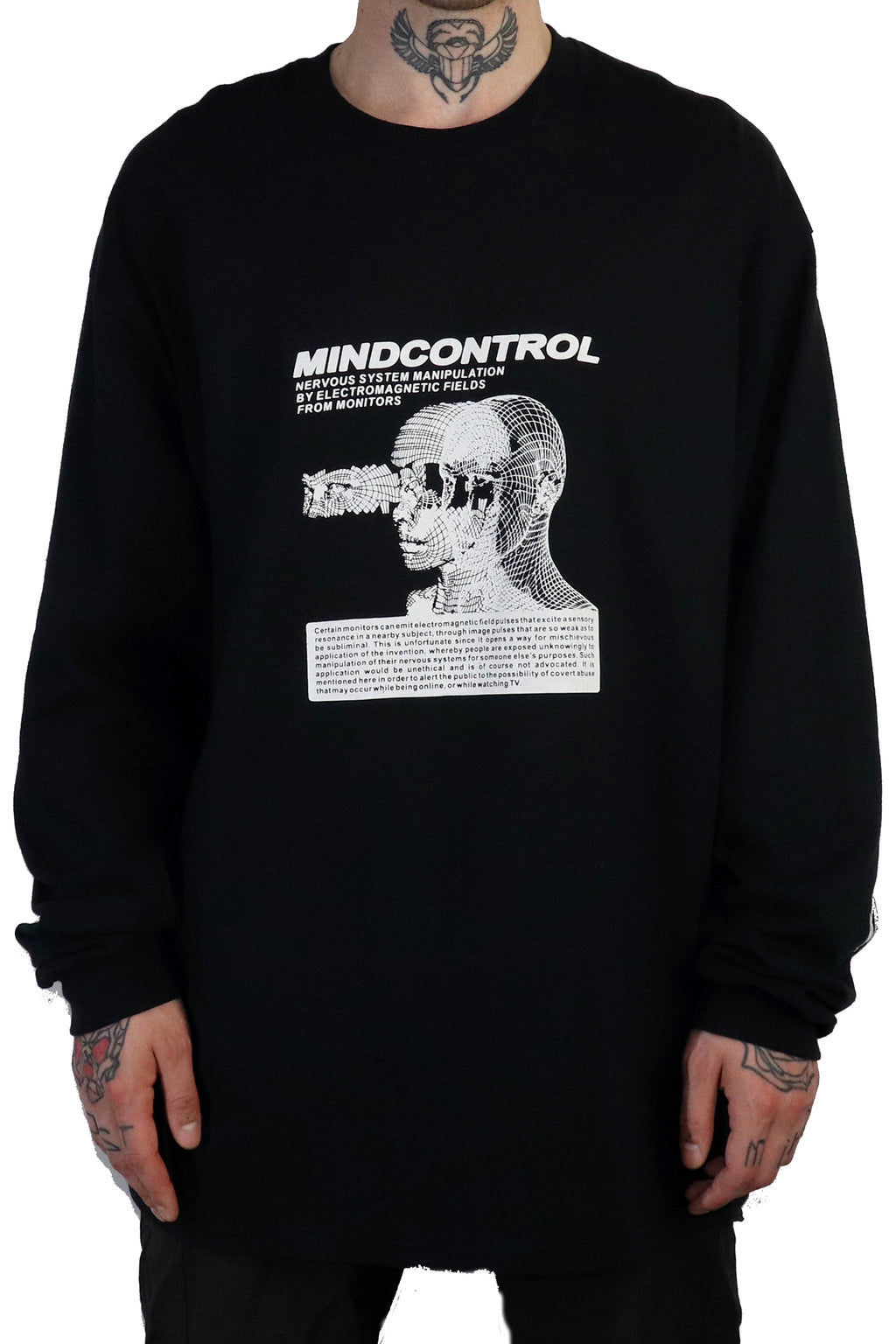 MIND CONTROL LONG SLEEVE T-SHIRT BLACK