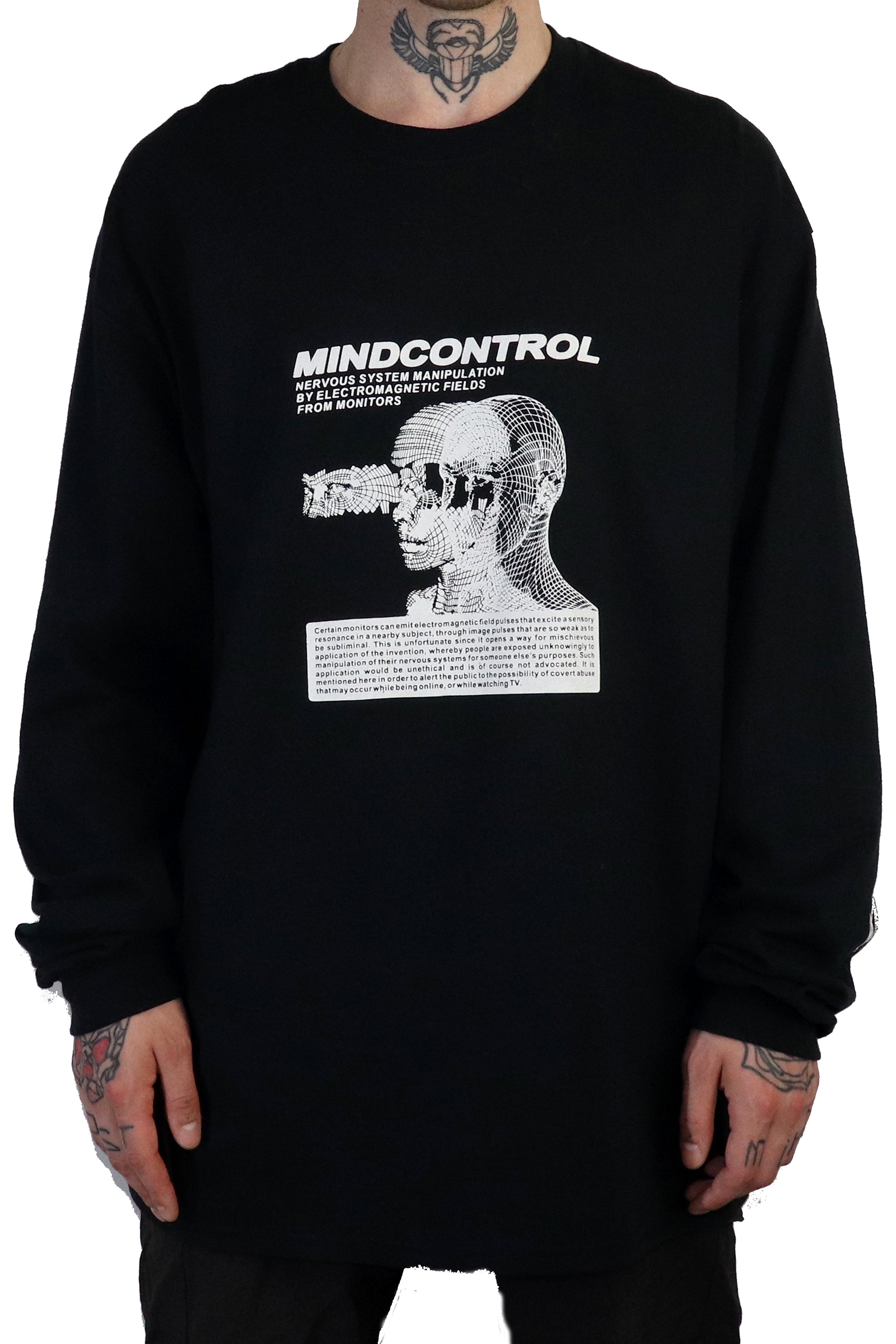 MIND CONTROL LONG SLEEVE T-SHIRT BLACK