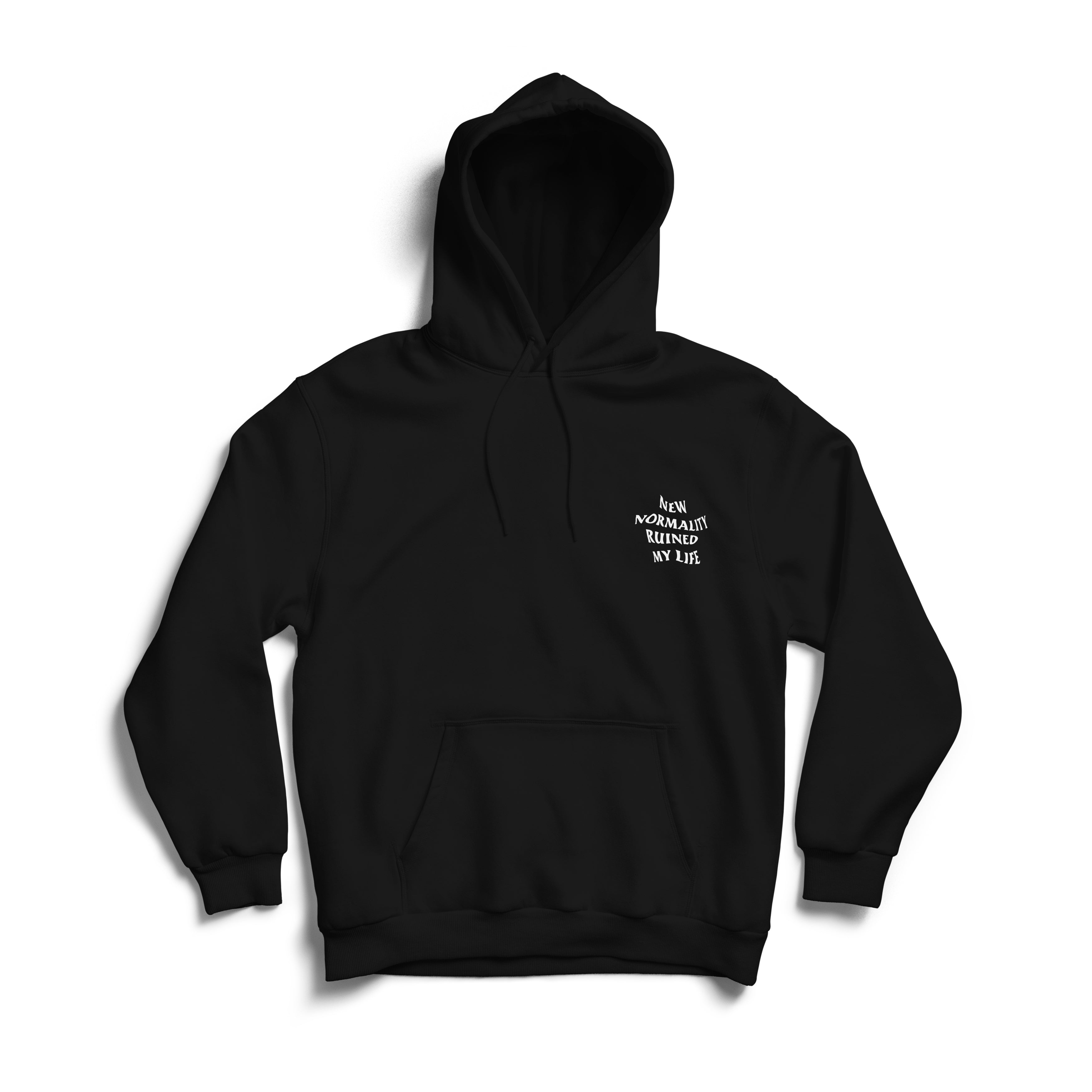 NEW NORMALITY UNISEX BLACK HOODIE