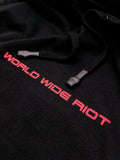 WORLD WIDE RIOT PATCH BLACK HOODIE