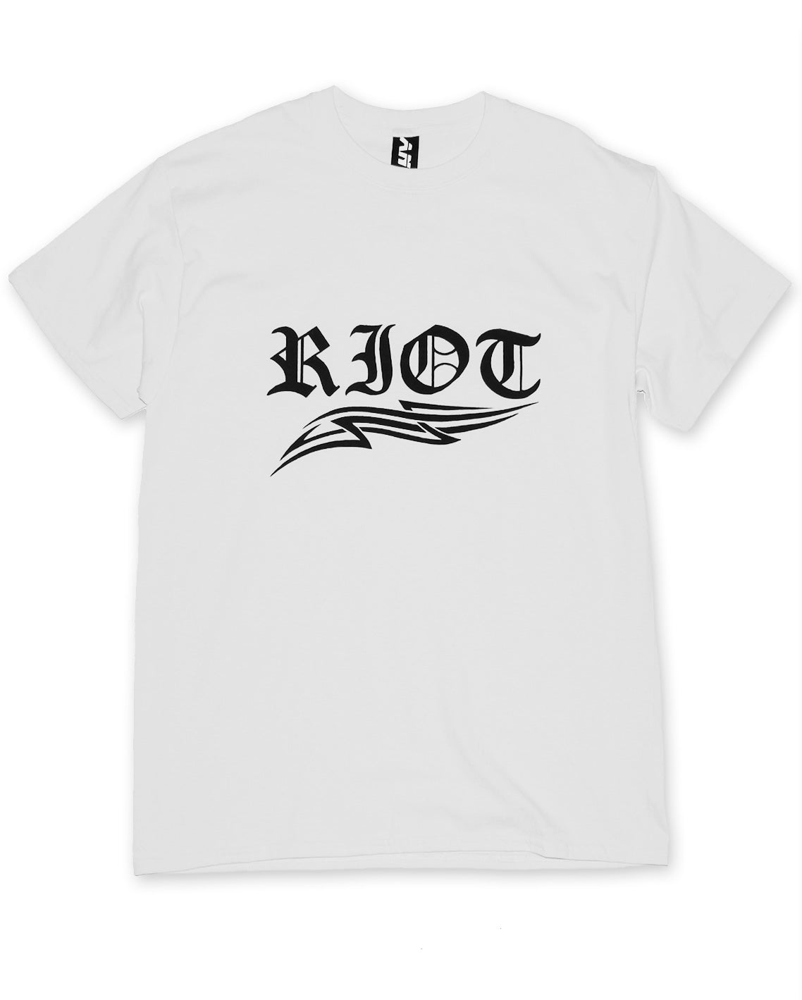 RIOT UNISEX WHITE T-SHIRT