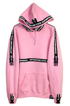 Restraint straps pink hoodie