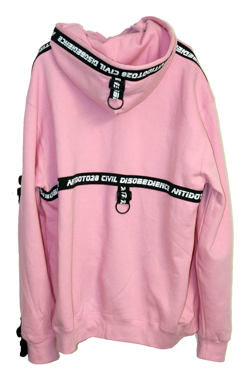 Restraint straps pink hoodie