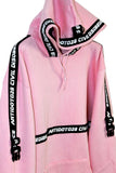 Restraint straps pink hoodie