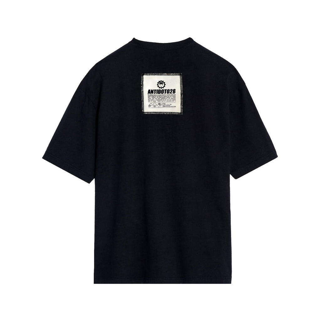 WORKING CLASS PILL PATCHED BLACK T-SHIRT